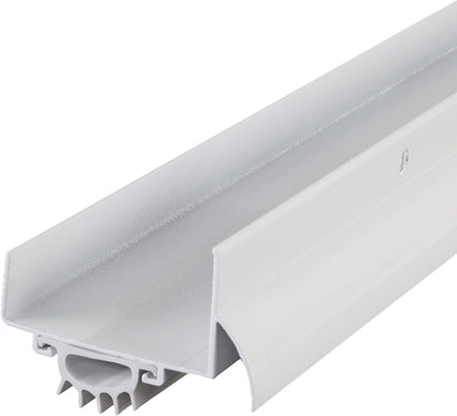 M-D Building Products 49000 36 in. Satin Nickel Aluminum U-Shape Screw-on Under Door Seal