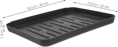 Zerodeko 2pcs Heavy Duty Boot Tray Multi-Purpose Shoe Mat with Raised Edge Versatile Indoor Outdoor Storage for Shoes Pets and Miscellaneous Items Small