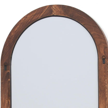 Otlsh Full Length Mirror, Wood Frame, Standing Mirror, Wall Mirror-Walnut