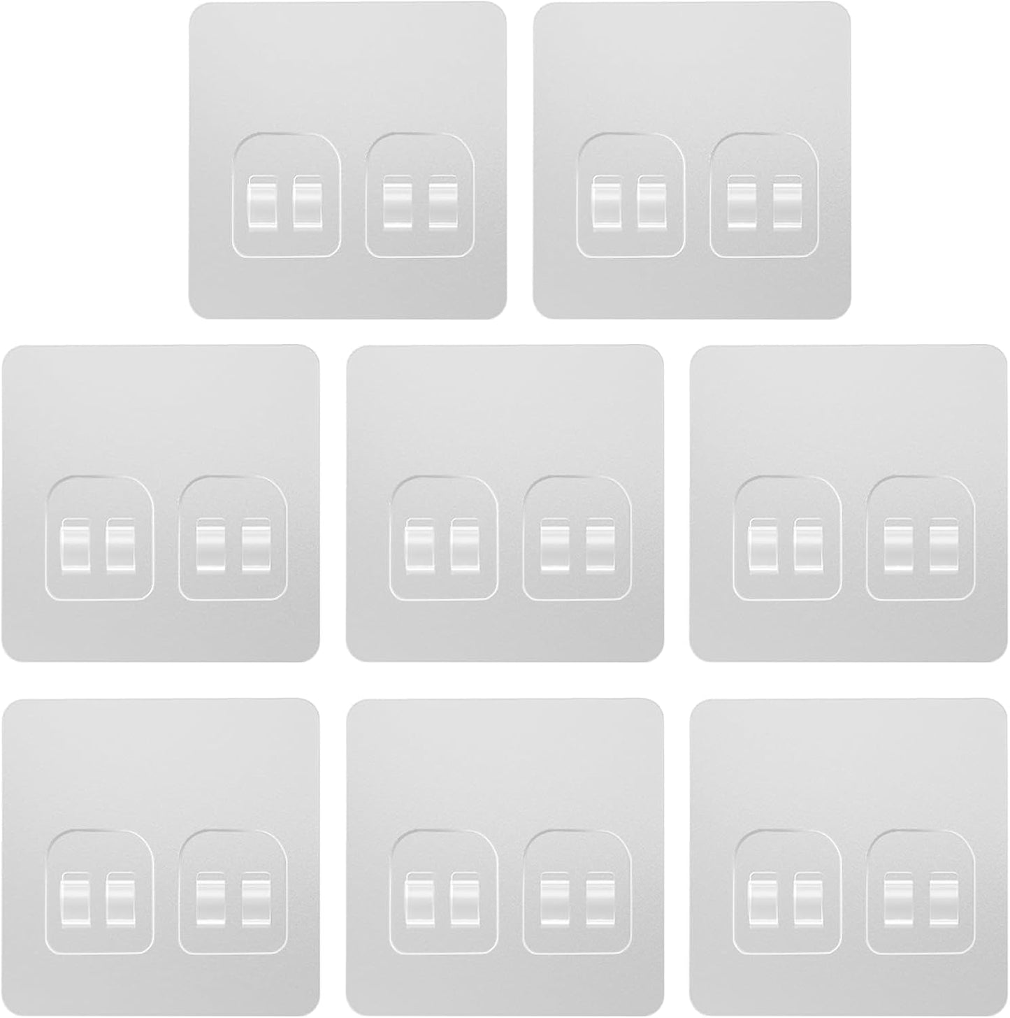 14 Pack Shower Caddy Adhesive Replacement, Transparent Strong Adhesive Hooks, No Drilling, Waterproof Wall Hooks for Shower Caddy, Bathroom Storage Shelves and Kitchen Racks