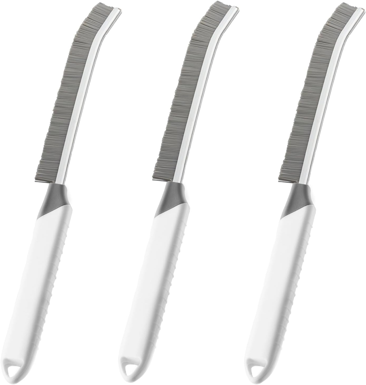 Crevice Cleaning Brush Bathroom Tile Groove Gap Cleaning Brush Premium Crevice Cleaning Tool Aluminum Support with 15° Angled Head-Grout Thin Brush,Kitchen & Bathroom Tool (3PCS)