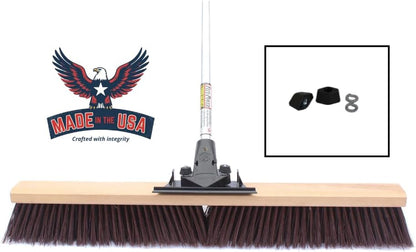 FlexSweep Made in USA Flex-Power Unbreakable Heavy-Duty Push Broom (30" Coarse)
