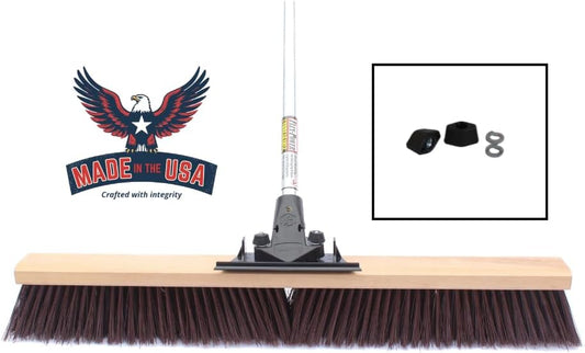 FlexSweep Made in USA Flex-Power Unbreakable Heavy-Duty Push Broom (30" Coarse)