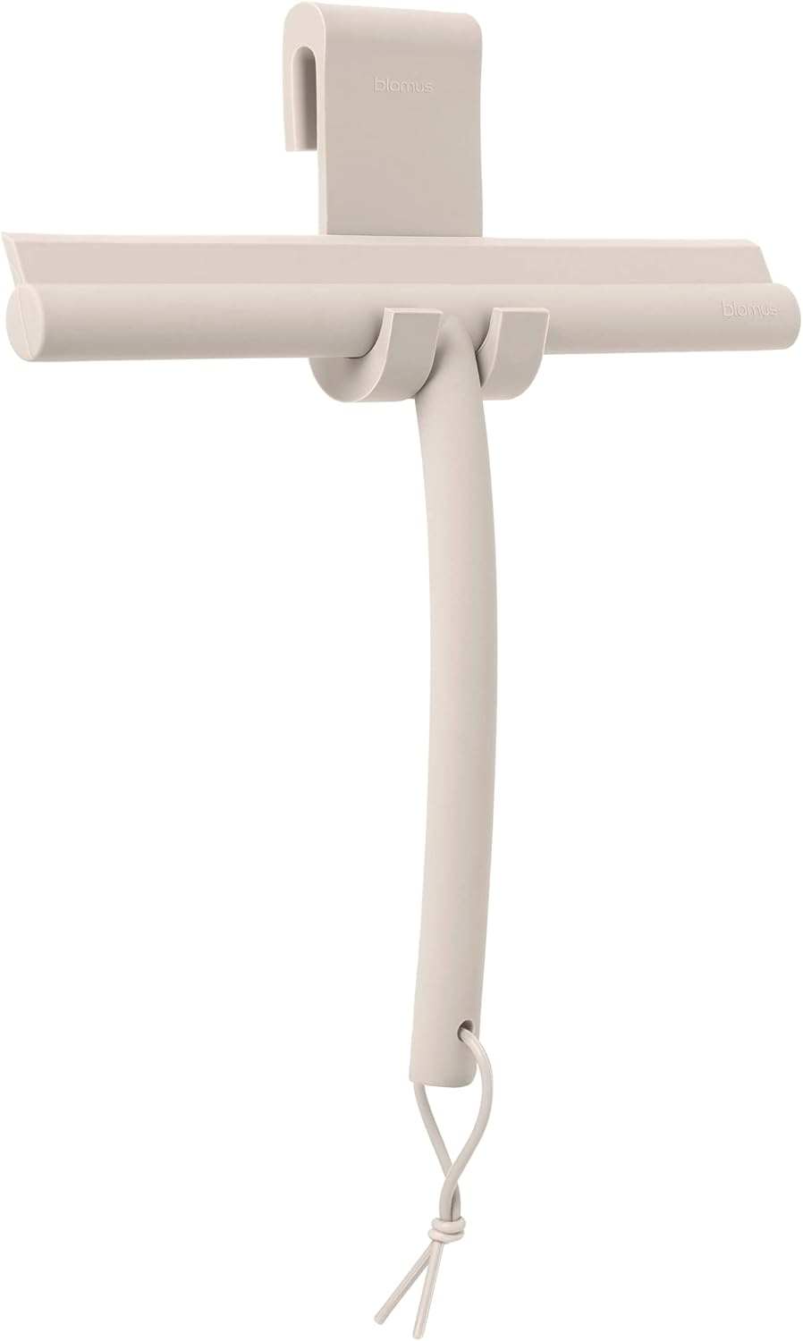 blomus VIPO Shower Squeegee with Holder, 24 cm Wide, Silicone Squeegee for Shower, Bathroom, Window Squeegee, Windscreen Squeegee (Tan)