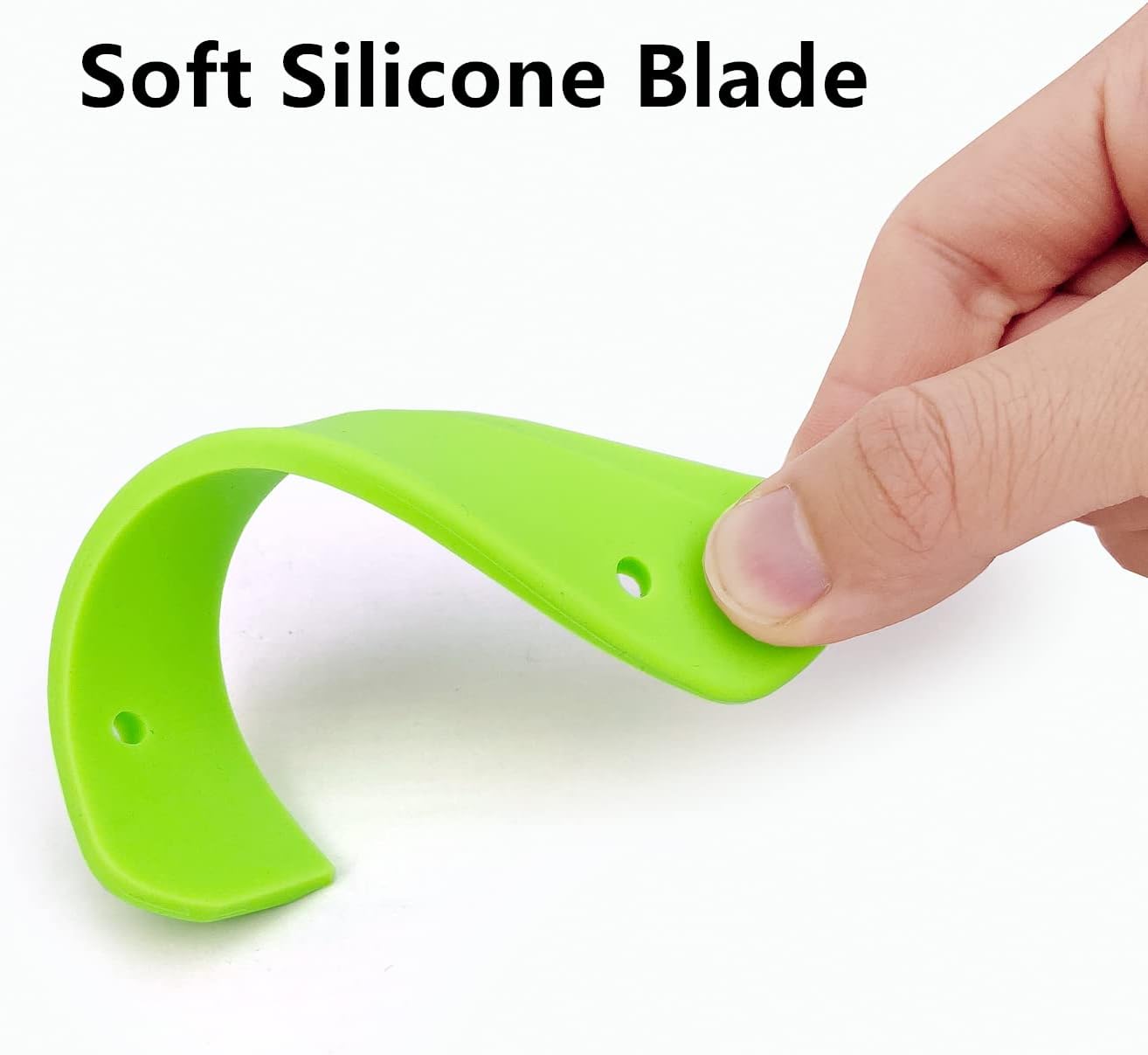 Super Flexible Silicone Squeegee, Auto Water Blade, Water Wiper, Shower Squeegee, 5.9'' Blade and 7.5'' Long Handle, for Car Windshield, Window, Mirror, Glass Door