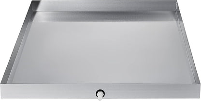 VEVOR 32 x 30 x 2.5 Inch Washing Machine Pan 18 GA Thickness Galvanized Steel Heavy Duty Compact Washer Drip Tray with Drain Hole & Hose Adapter