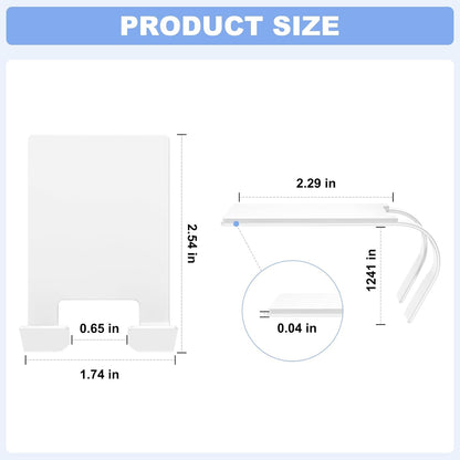 VIS'V Adhesive Razor Holder, Wall Mount Shower Razor Hooks for His and Hers, Metal, Waterproof, White, 2 Pcs