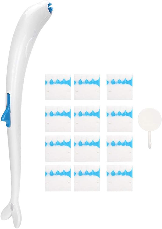 Milltrip Toilet Brush, Toilet Washing System Disposable Toilet Brush Kit with 12pcs Flushable Refills Washing Tool Set
