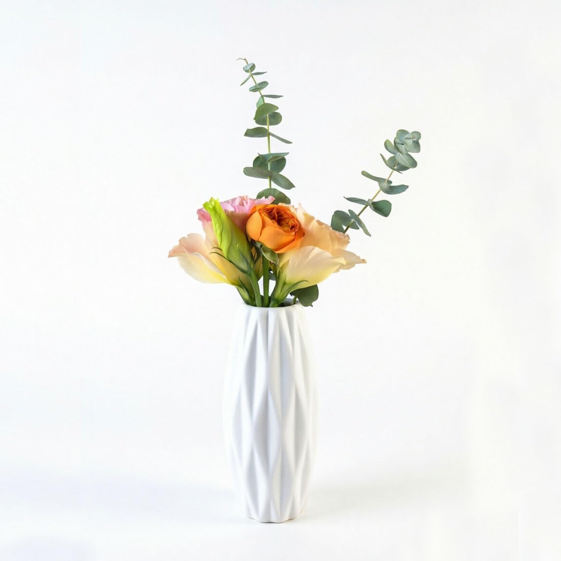 Daittin Small Ceramic Vase Set, Mini Flower Vases for Home Decor, Aesthetic Table Centerpieces for Living Room Bedroom Bathroom Shelf (Style-5)