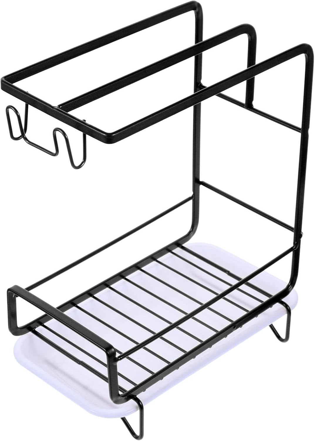 Healeved Multi-Functional Sponge Holder Dishcloth Drying Rack for Kitchen Sink Wall-Mounted Organizer for Wiping Cloth and Cleaning Supplies Space-Saving Storage