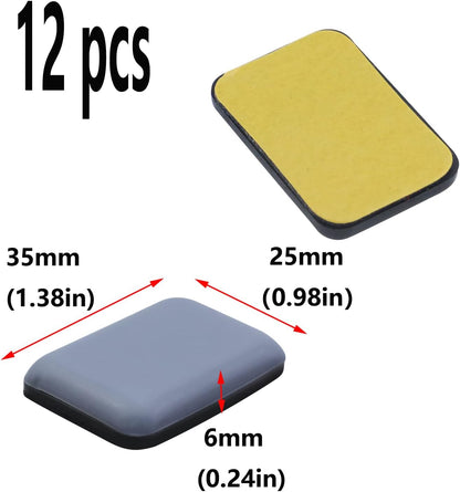 Antrader 1.5 Inch Self-Stick Furniture Round Felt Pads Wood Floor Protectors – Protect Your Hard Floors from Furniture Scratches, Pack of 48, Black