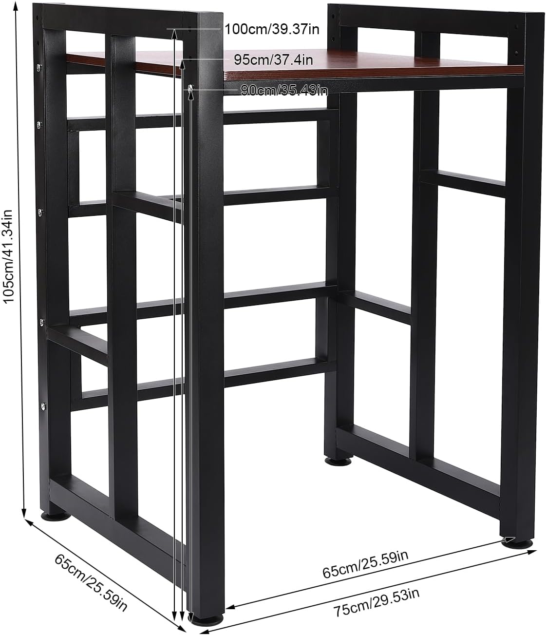 Gdrasuya10 Laundry Room Storage Organizer Shelf 41.3" Tall Washer and Dryer Storage Stacking Rack Stand Over Washing Machine Storage Unit with Adjustable Laminate Standing Shelf for Home, White
