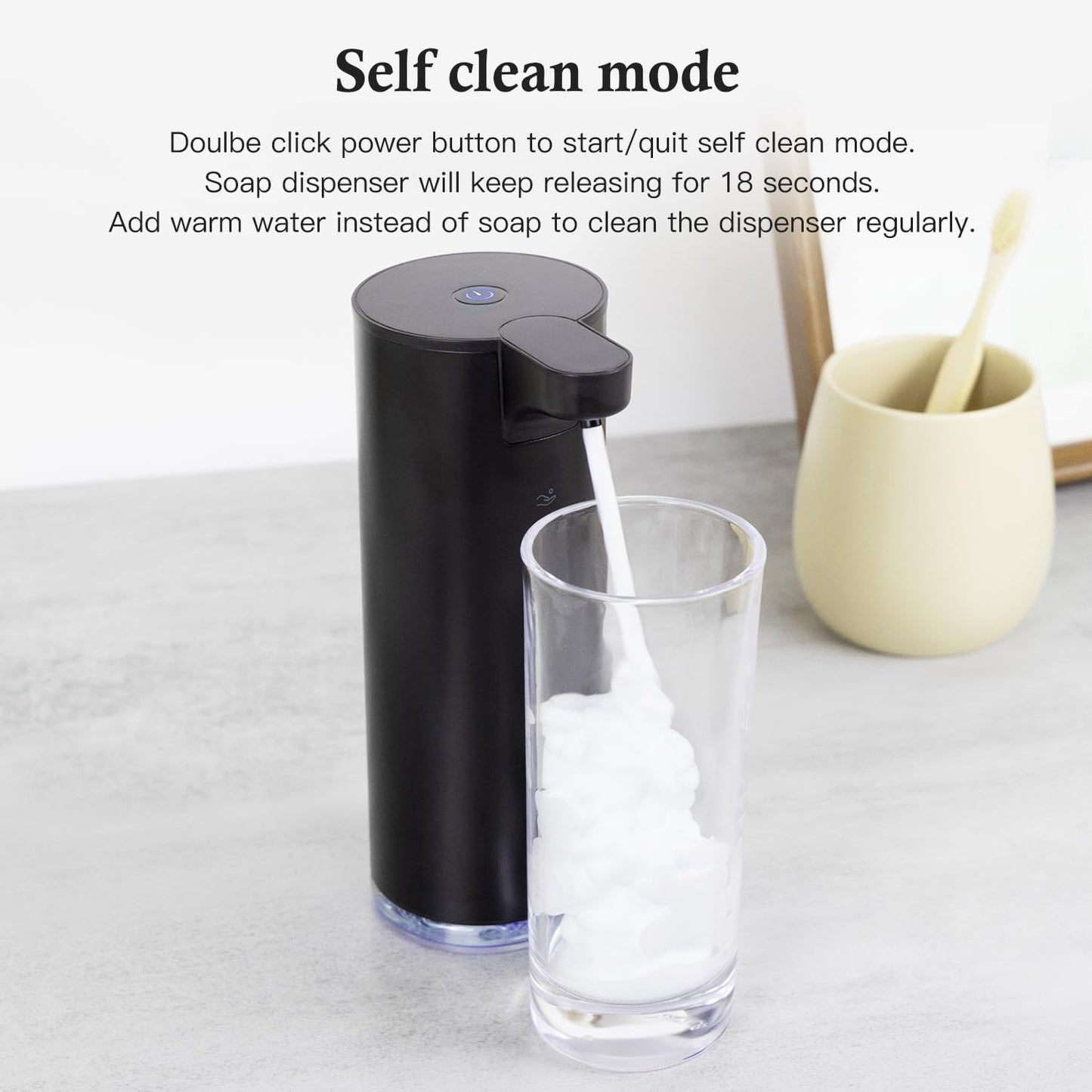 LAOPAO Automatic Soap Dispenser Foaming: Rechargeable Touchless Soap Dispenser Stainless Steel Foam Soap Dispenser for Bathroom Hand Soap Pump for Kitchen Xmas Gift, 9oz, White