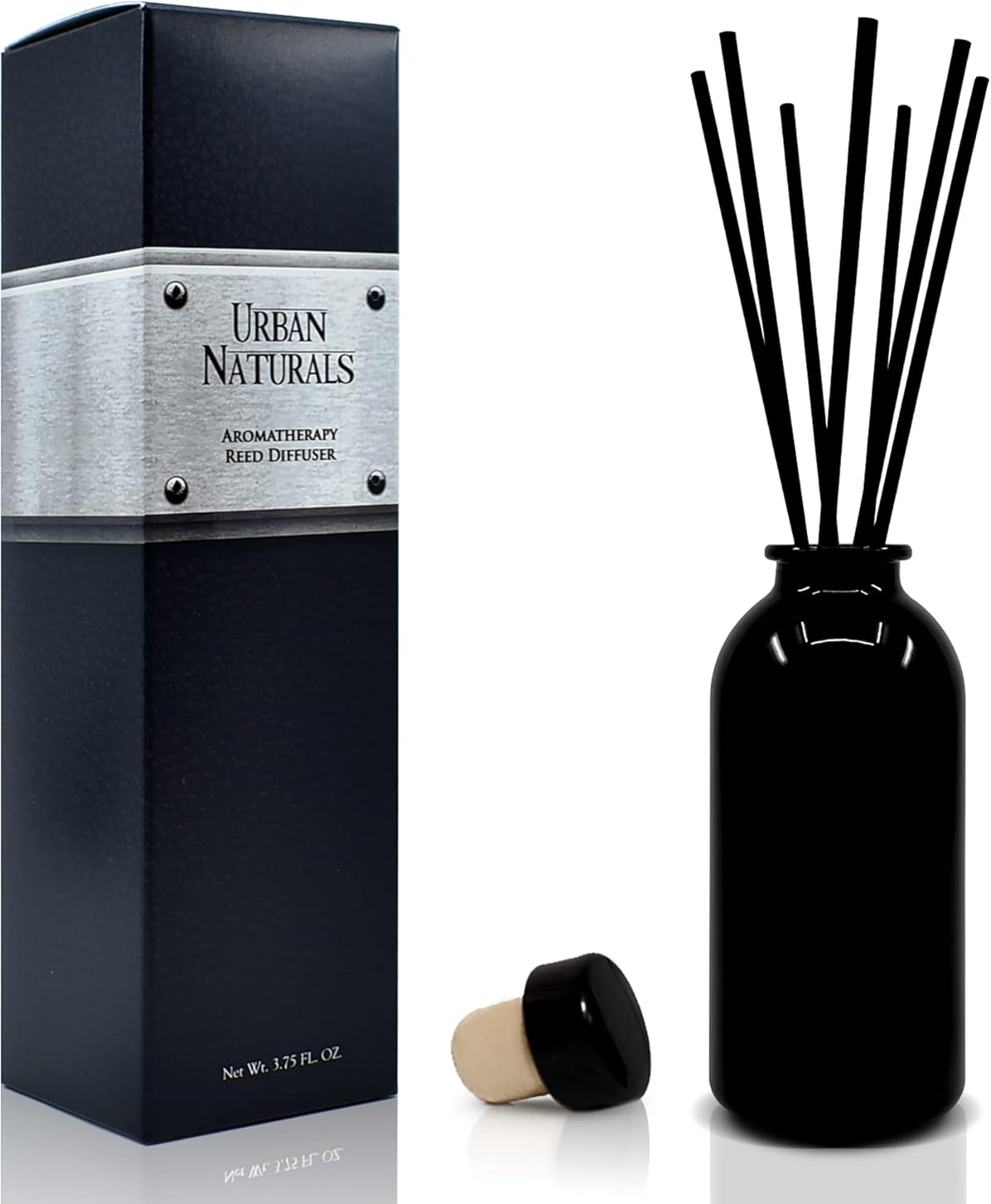 Urban Naturals Smoked Vanilla Reed Diffuser Set with Vanilla Bean, Sandalwood & Leather | Made in the USA - Colors A