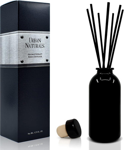 Urban Naturals Smoked Vanilla Reed Diffuser Set with Vanilla Bean, Sandalwood & Leather | Made in the USA - Colors A
