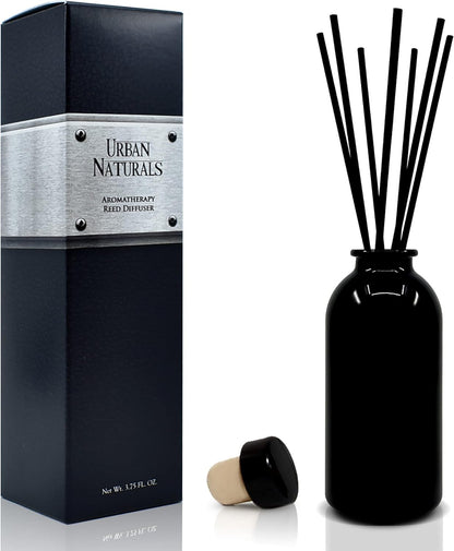 Urban Naturals Smoked Vanilla Reed Diffuser Set with Vanilla Bean, Sandalwood & Leather | Made in the USA - Colors C