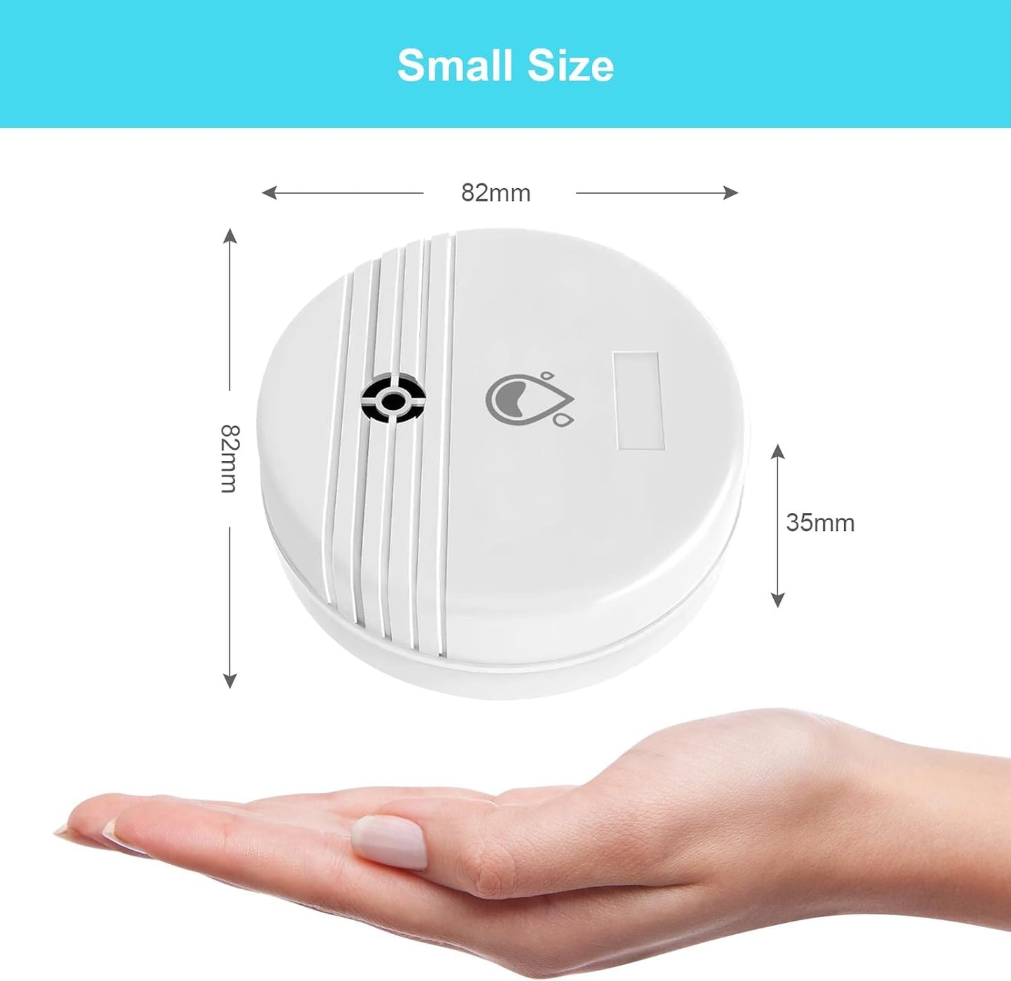 Water Leak Detector 4 Packs, Lound Sound Sensor Alarm, Home Water Flooding Monitor Sink Overflow Monitoring Wet Moisture Alert Pipe Leakage Drip Detection Warning for Basement, Laundry, Bathroom