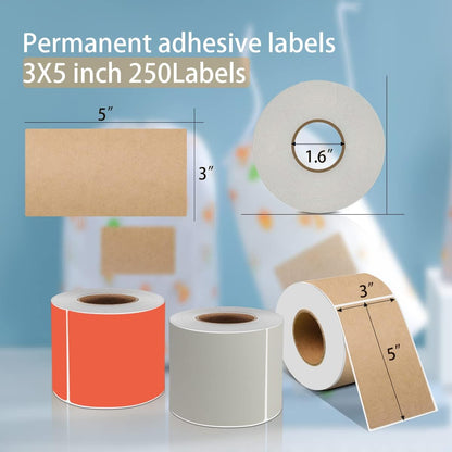 PARLAIM 3 X 5 Inch Rectangle Adhesive Color Coding Stickers,Square Inventory Stickers -250 Per Dispenser Box (Fluorescent Green)