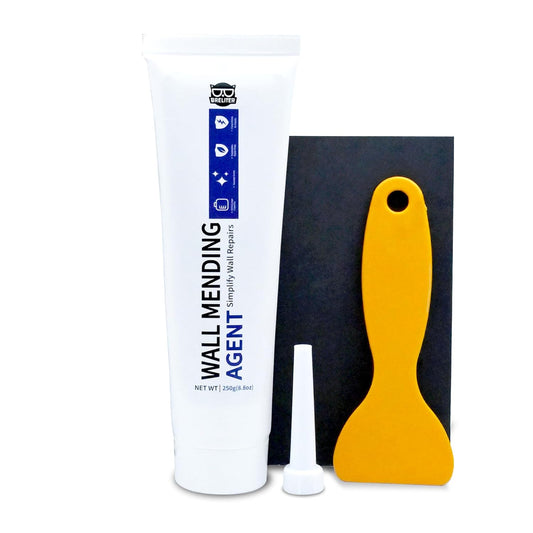 Breliter Drywall Repair Kit - 250g Wall Repair Paste Tube, Wall Putty Spackle for Nail Holes, Cracks & Stains, DIY Quick Solution for Walls and Ceilings, Fast Drying, Formaldehyde-Free, White (8.8oz)