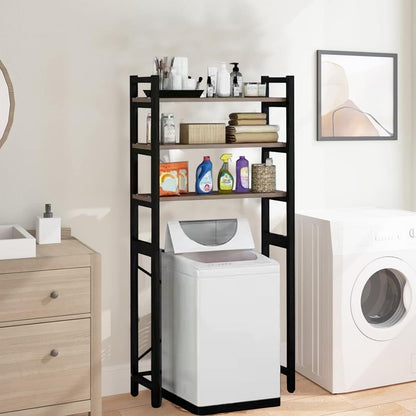 Over The Washer and Dryer Storage Shelf, 3-Tiers Laundry Room Shelf, Laundry Room Shelving Units, Washing Machine Storage,Laundry Room Storage and Organizer Standing Shelf White