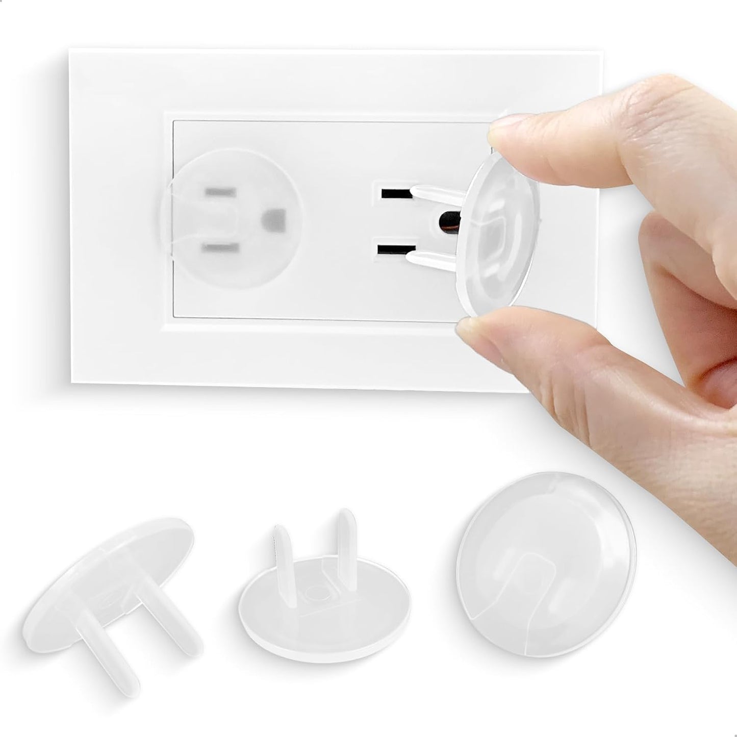MOJOTORY Clear Outlet Covers for Baby Proofing, 30pcs | Invisible Design, Plug Protector Covers, Electrical Outlet Child Safety Covers, Durable, For Home School and Daycares