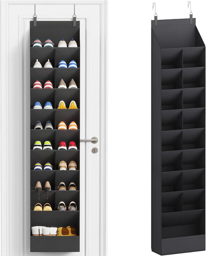 Lifewit 6 Tier Over the Door Shoe Organizer with 11 Large Deep Pockets, Fabric Hanging Shoes Shelf for Closet, Dorm Storage, Fit Up to 12 Pair Shoe Rack Holder for Sneakers, Boots, Gray