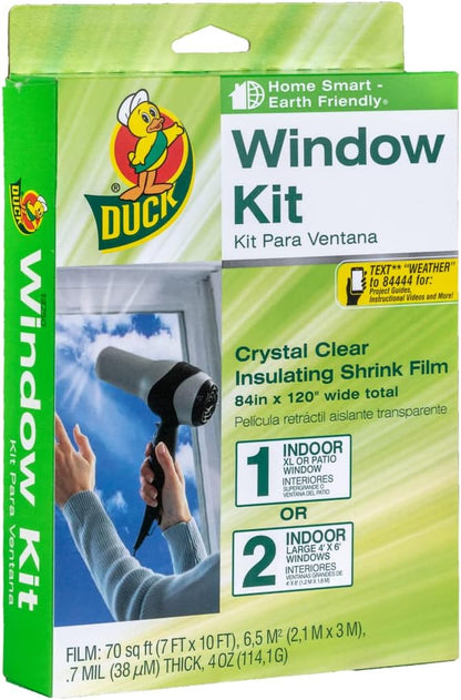 Duck 286218 Extra Large Patio Door Shrink Film Window Insulation kit, 1, Crystal Clear