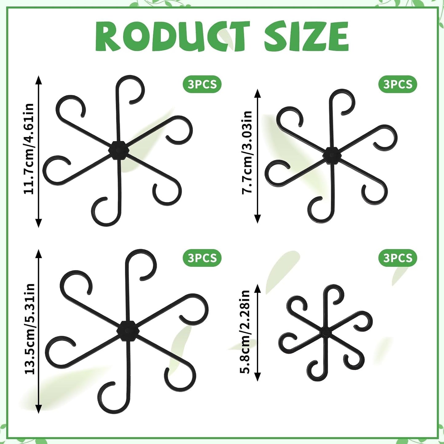 AUGSHY 12 Pcs Plant Stem Holders, Plastic Invisible Plant Support Stakes Indoor Reusable Climbing Houseplant Stem Supports Hook Growth Accessories for Indoor Home Garden