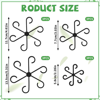 AUGSHY 12 Pcs Plant Stem Holders, Plastic Invisible Plant Support Stakes Indoor Reusable Climbing Houseplant Stem Supports Hook Growth Accessories for Indoor Home Garden