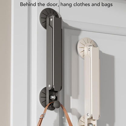 Wall Mounted Drying Rack with Extendable Heavy Duty Design. Ideal for Laundry Rooms, Bathrooms, and Balconies. Space Saving Storage Solution for Towels and Clothing (White)