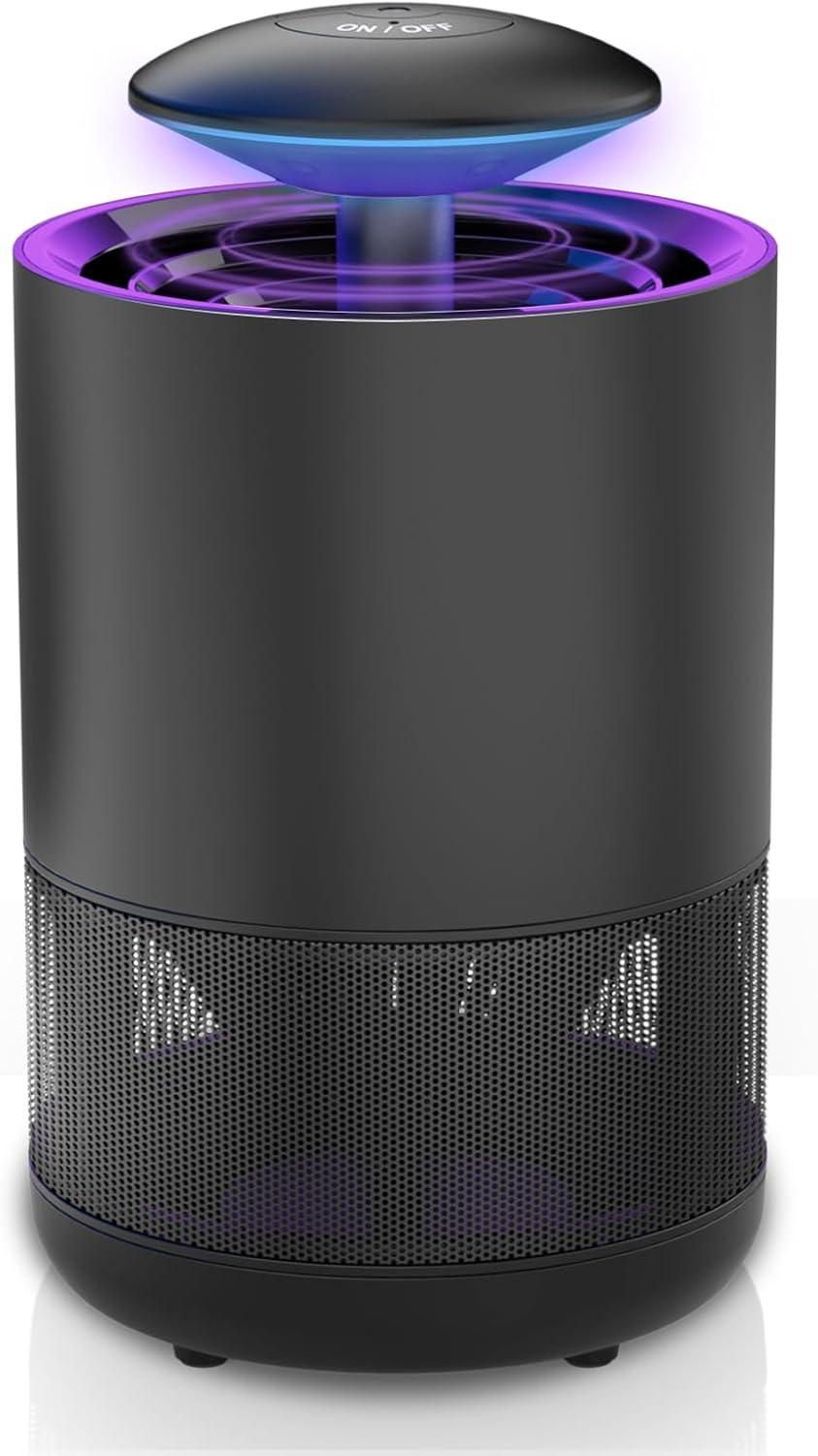 CXRUY Indoor Insect Trap - Fly Traps Catcher for Mosquito, Fruit Flies, Gnat, Moth, Fly Killer Bug Trap with UV Light Black