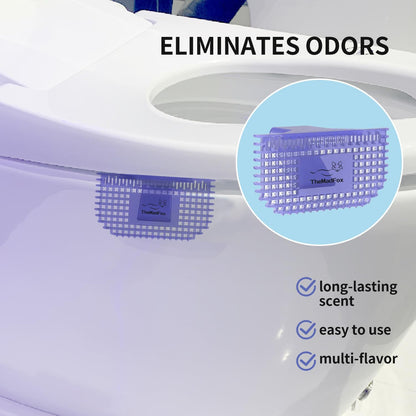 6 Pack Toilet Bowl Freshener Clip, Eco Bowl Clip Air Freshener for Bathroom, Odor Eliminator with Natural Fragrance Oils, Long Lasting Up to 30 Days, Discreet Secure Clip for Toilet Rim