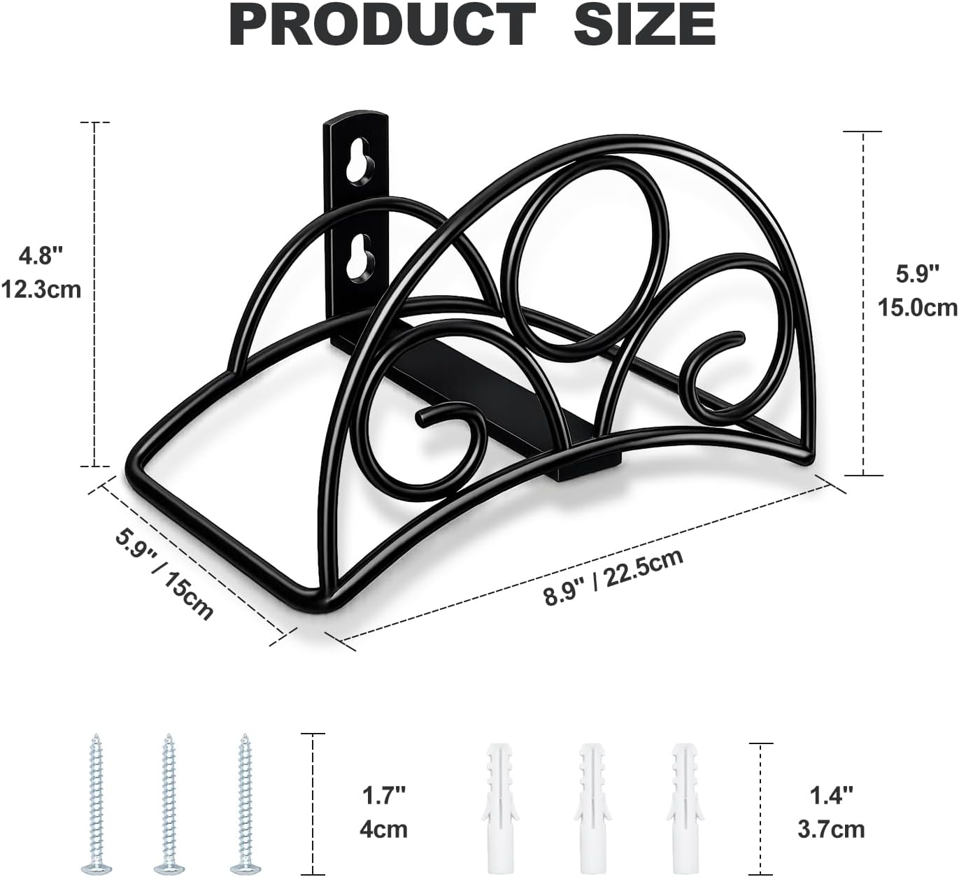 Metal Garden Hose Holder Wall Mounted Water White Hose Holder for Water Hose Extension Cords