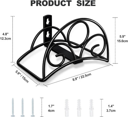 Metal Garden Hose Holder Wall Mounted Water White Hose Holder for Water Hose Extension Cords