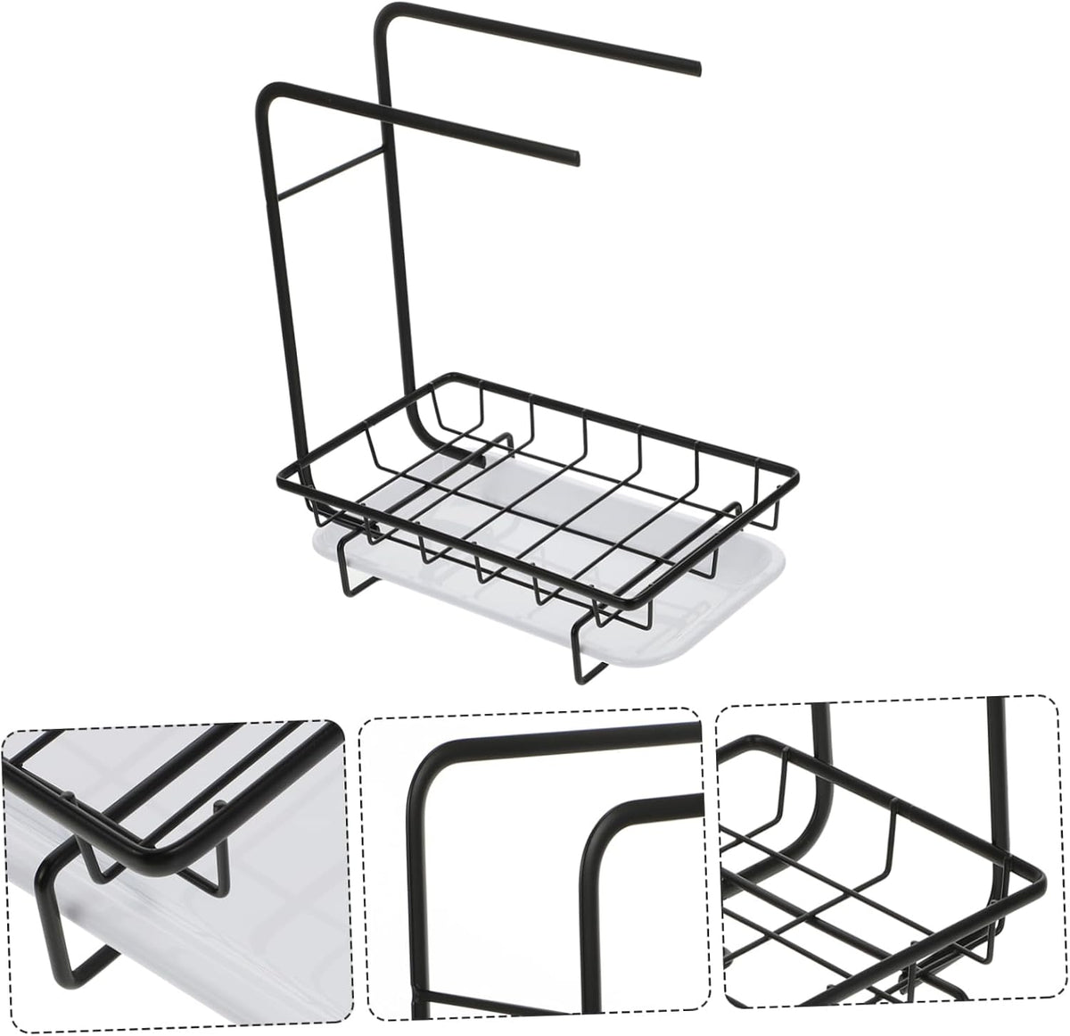 1pc Wall-Mounted Kitchen Sponge Holder and Drainage Rack Dual-Purpose for Dishcloths and Cleaning Tools Space-Saving Design and Construction