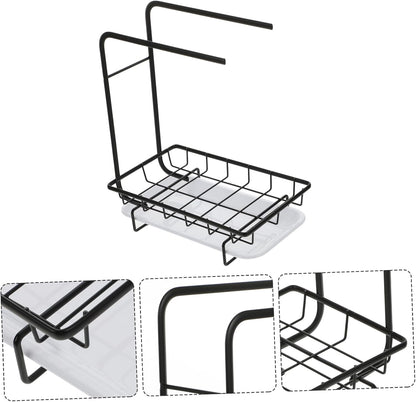 1pc Wall-Mounted Kitchen Sponge Holder and Drainage Rack Dual-Purpose for Dishcloths and Cleaning Tools Space-Saving Design and Construction