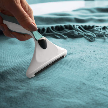 GLEENER Battery-Free 4-in-1 Fabric Shaver & Lint Brush | Ultimate Fuzz Remover | Adjustable Depiller Lint Remover for Clothing & Furniture (Slate Blue)