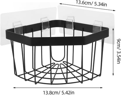 Garneck Kitchen Sink Organizer Tripod Sponge Holder Stainless Steel Dishcloth Draining Rack No-Drill Wall-Mounted Storage for Kitchen Sink Cleaning Accessories