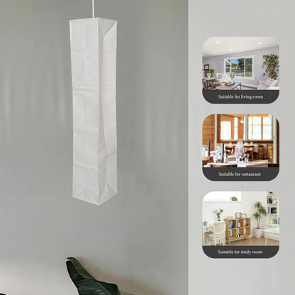 IMIKEYA Japanese Paper Floor Lamp Shade, Foldable Rice Paper Lampshade Cover Replacement, Soft Light Standing Lamp Shade for Modern Minimalist Living Room, Bedroom, Office Decor