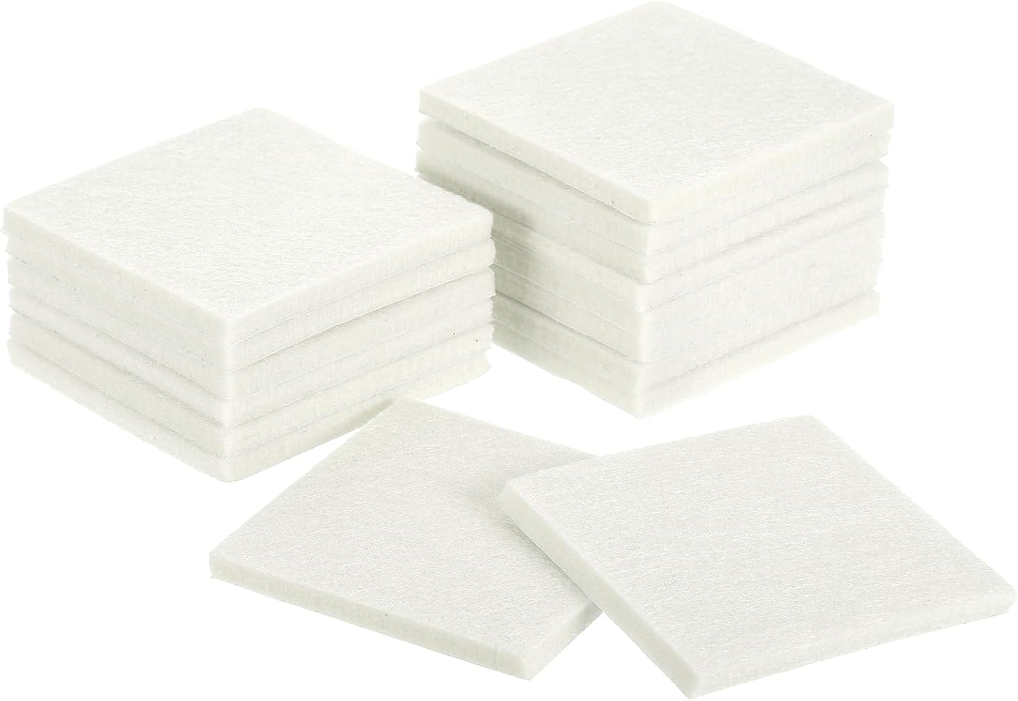 uxcell Furniture Pads, 16Pcs 2.5" - Square Self Adhesive Felt Furniture Pads, Floor Protectors for Furniture Feet Chairs Legs Hardwood Floors (Brown)