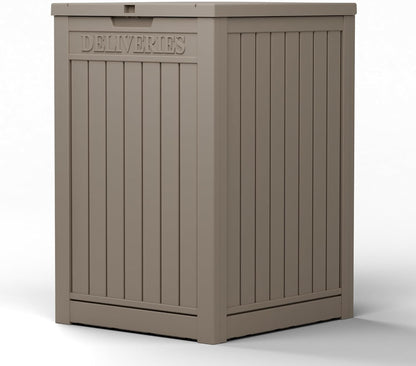 230 Gallon Large Outdoor Storage Box Waterproof, UV Resistant Resin Deck Box with Hydraulic Rod & Lockable Latch for Patio Furniture, Outside Storage Box for Garden Tools, Patio Cushions, Black