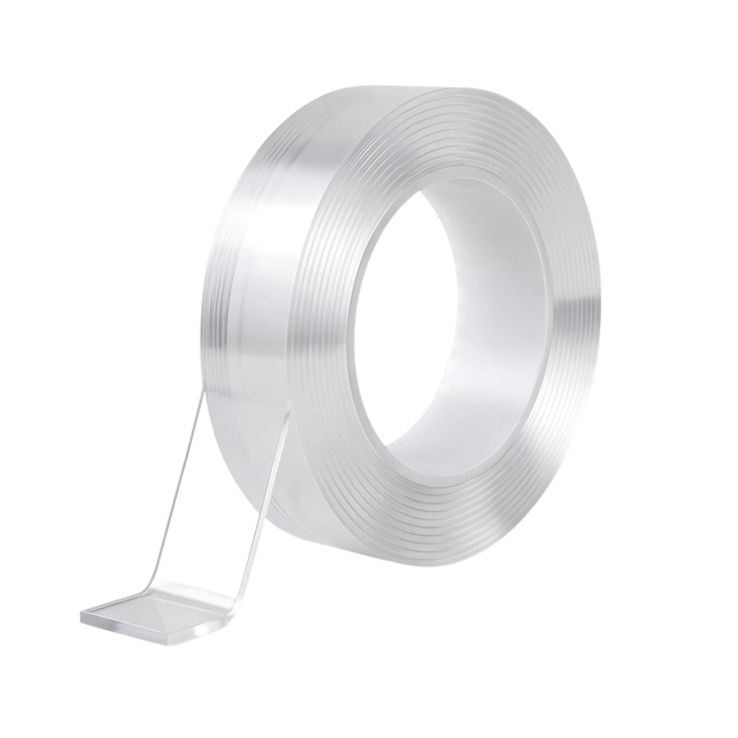Double Sided Tape Heavy Duty, Nano Adhesive(2 Rolls, Total 19.7FT) | Multipurpose Removable Washable Reusable, Residue Free Clear Mounting Strips, Strong Adhesive for Picture Hanging No Trace