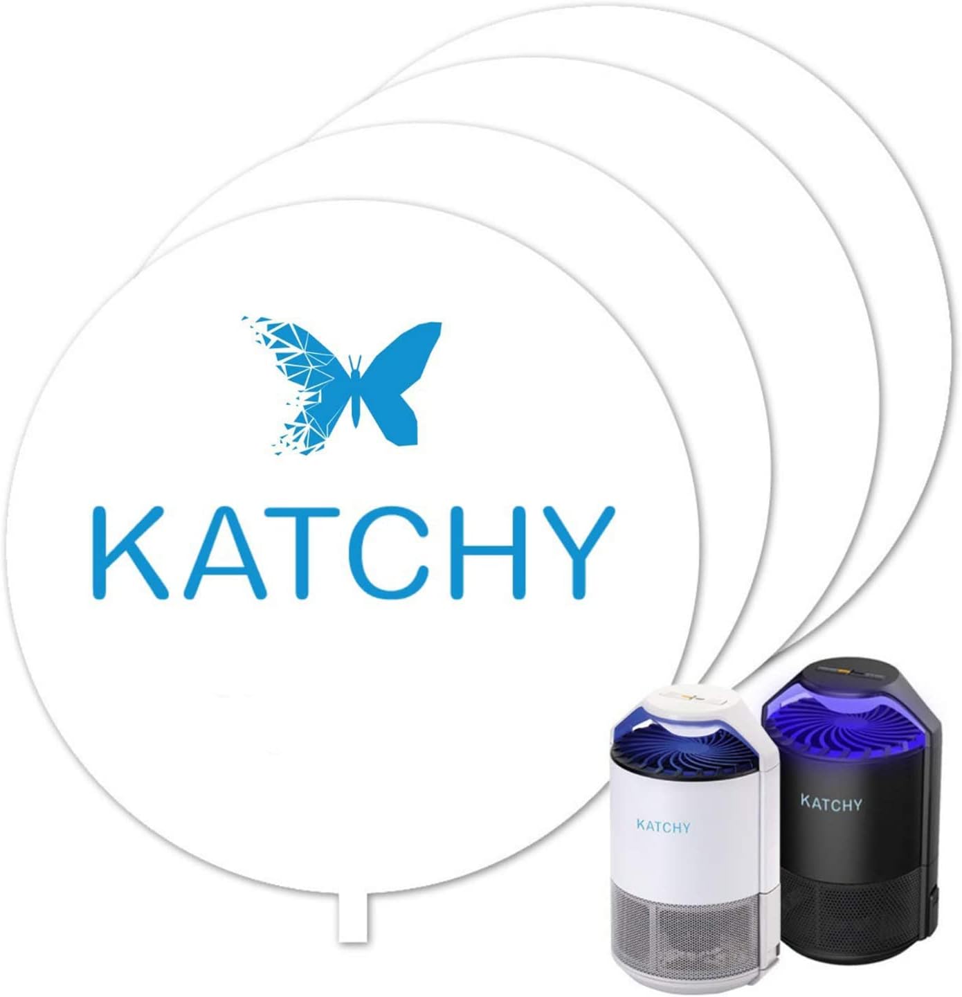 Katchy Original and Midnight Glue Board Refills (8 Pack) - Indoor Insect Trap Glue Board Refills for Mosquito, Gnat, Moth, Fruit Flies - Non-Zapper Traps for Buzz-Free Home