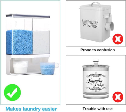 Laundry Dispenser, Wall Mounted Laundry Dispenser with 2 Cups, Laundry Container (105 oz)