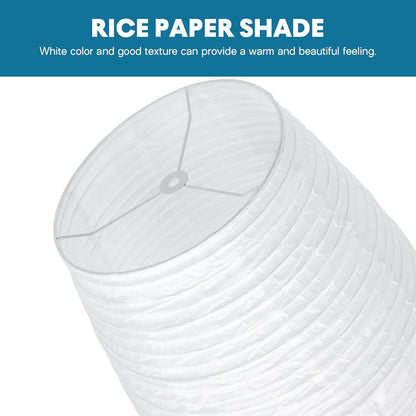 Toyvian Paper Floor Lamp Shade Replacement, Modern Tall White Foldable Rice Paper Cover Nordic Style Minimalist Standing Lamp Shade for Living Room Bedroom (43.3×12.6×7.8inch)