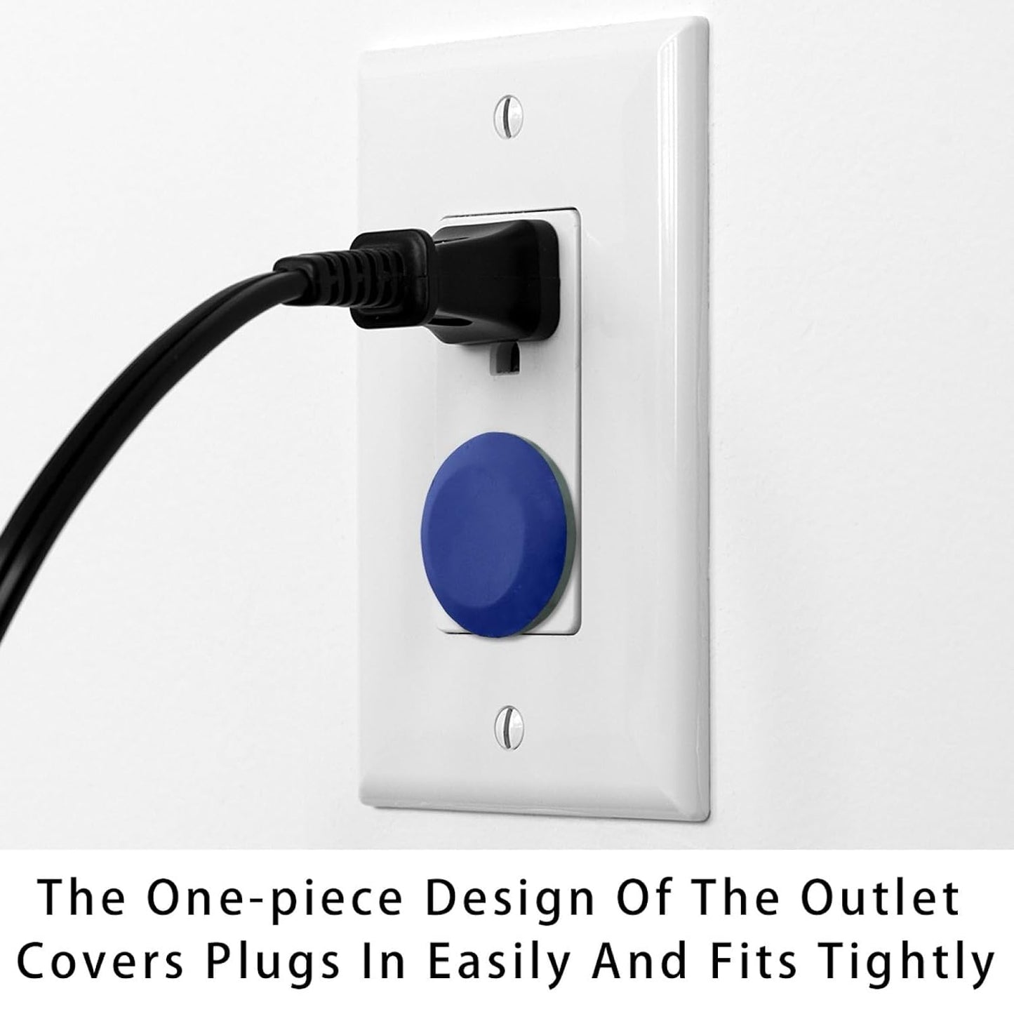 Pure Blue Color Outlet Covers Baby Proofing - Plug Covers for Electrical Outlets, Child Proof Socket Covers, Baby Safety Products for Home, Office
