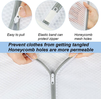 Vivifying Extra Large Mesh Laundry Bag, 2 Pack XXL Oversize Honeycomb Mesh Wash Bags for Washing Machine, Coats, Stuffed Toys, Blanket, Bedding, Sweater, Delicates Clothes (27 x 35 Inches)