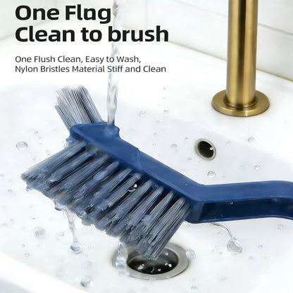 Crevice Cleaning Brush,2 Pack Multi-Purpose Hard Bristle Brushes for Deep Cleaning Kitchen, Bathroom, Grout, Sink, Cup, Teapot, Bottle, Blender, Corners, Tight Spaces
