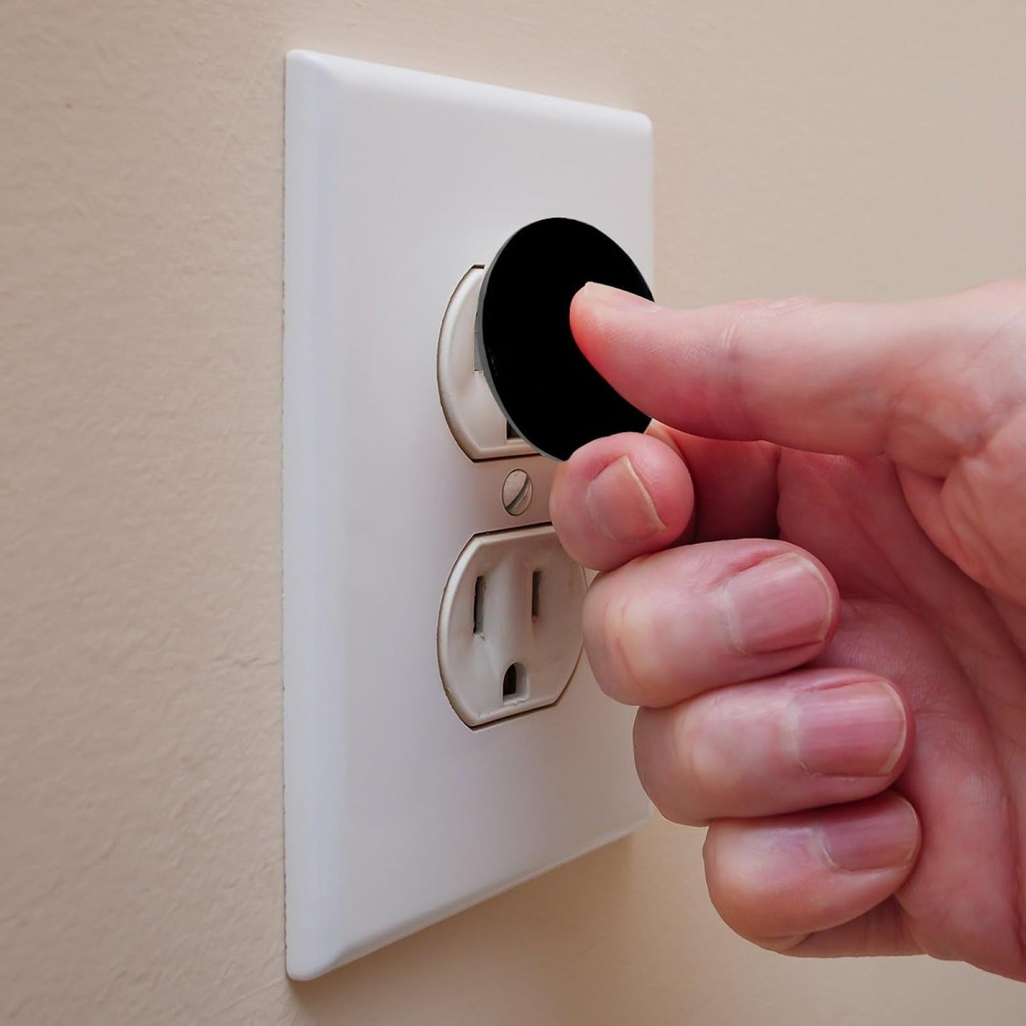 12 Pack Pure Black Outlet Covers Baby Proofing Child Proof Plug Covers for Electrical Outlets Easy Install Outlet Plug Covers
