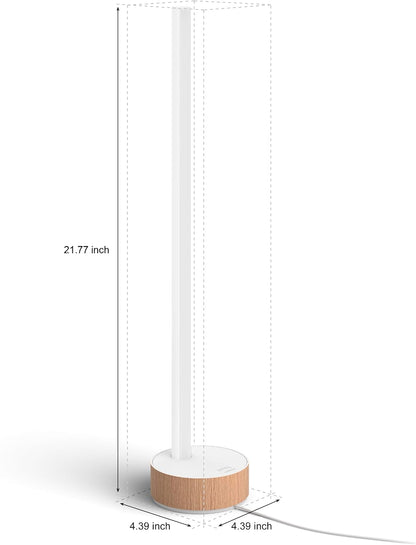 Philips Hue Signe Smart Table Lamp, Black, 1 Pack, White & Color Ambiance LED Color-Changing Light, Control LED Lamp with Hue App, Works with Alexa, Google Assistant, Apple HomeKit